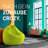 Runder Sitzsack 2 in 1 Apfelgrün | Lumaland Sitzsack