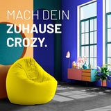 Runder Sitzsack 2 in 1 Gelb | Lumaland Sitzsack