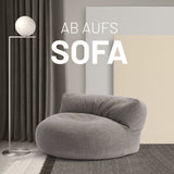 Sitzsack-Sofa Interior Line Hellgrau | Lumaland Sitzsack