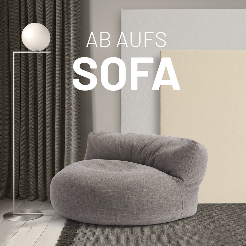 Sitzsack-Sofa Interior Line Hellgrau | Lumaland Sitzsack