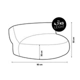 Sitzsack-Sofa Interior Line Hellgrau | Lumaland Sitzsack