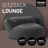Sitzsack-Sofa Interior Line Dunkelgrau | Lumaland Sitzsack
