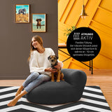 Sitzsack-Sofa Interior Line Dunkelgrau | Lumaland Sitzsack