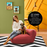 Sitzsack-Sofa Interior Line Rot | Lumaland Sitzsack