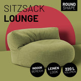 Sitzsack-Sofa Interior Line Lime | Lumaland Sitzsack