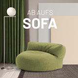 Sitzsack-Sofa Interior Line Lime | Lumaland Sitzsack
