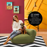 Sitzsack-Sofa Interior Line Lime | Lumaland Sitzsack