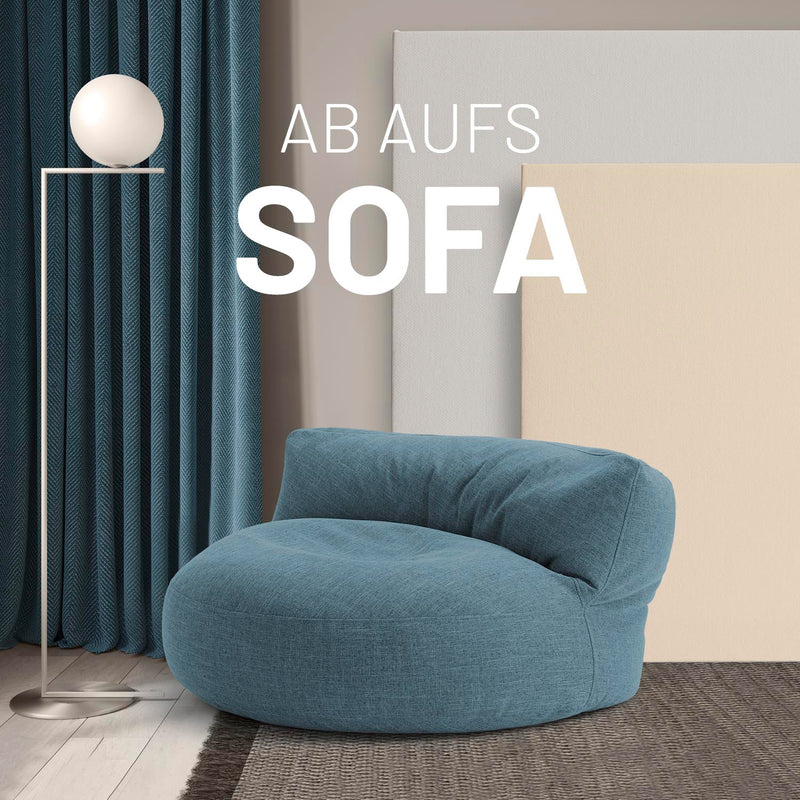 Sitzsack-Sofa Interior Line Aquamarin | Lumaland Sitzsack