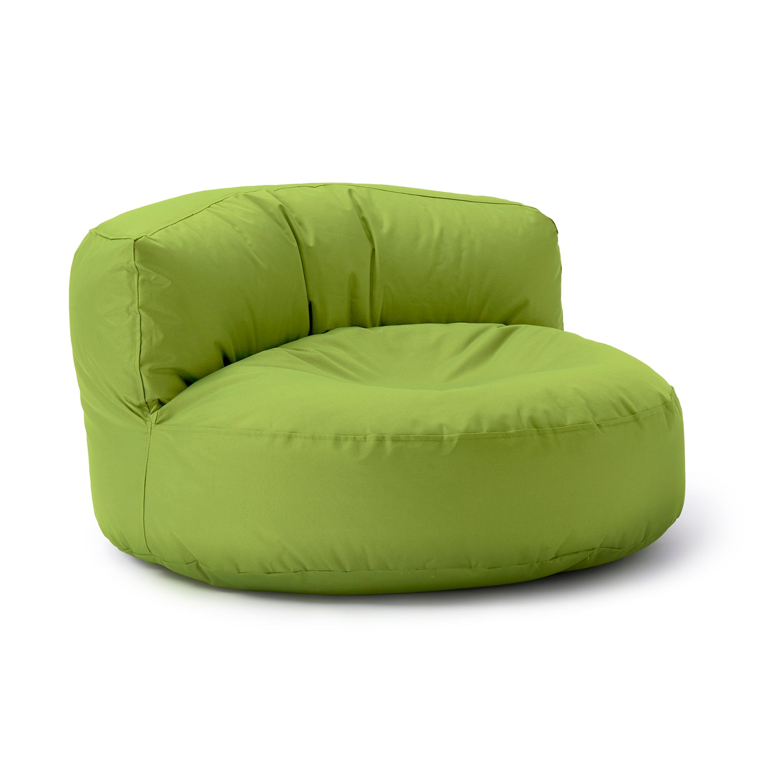 LUMALAND Sitzsack-Sofa/Sitzsack-Lounge in Grün vor weißem Hintergrund.